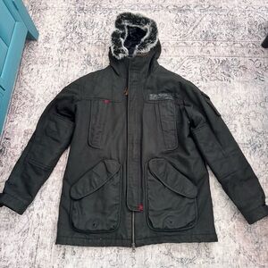 Oakley men’s ski snowboard jacket coat tactical field gear L black with hood